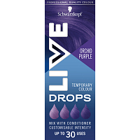 Schwarzkopf Live Drops Fialová orchidej farbiace kvapky na vlasy, 30 ml