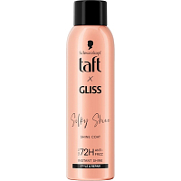 Schwarzkopf Taft x Gliss Silky Shine sprej na vlasy pre lesk 150 ml