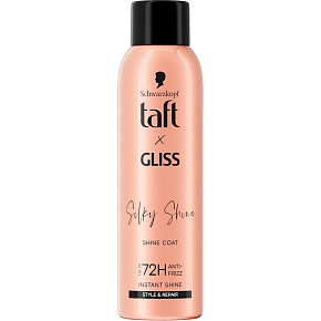 Schwarzkopf Taft x Gliss Silky Shine sprej na vlasy pre lesk 150 ml