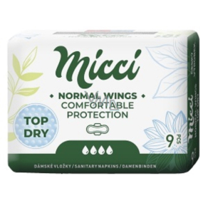 Micca Normal Wings Top Dry intímne vložky s krídelkami 9 kusov