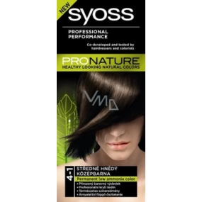 Syoss Pronature dlhotrvajúca farba na vlasy 4-1 stredne hnedý
