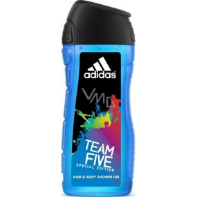 Adidas Team Five 2v1 sprchový gél na telo a vlasy pre mužov 400 ml