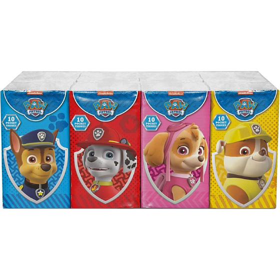 Paw Patrol Tlapková patrola Papierové vreckovky 3 vrstvové 8 x 10 kusov