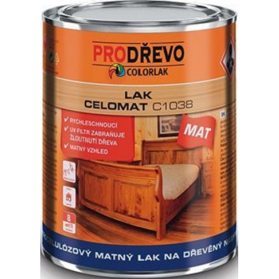 Colorlak Celomat C1038 nitrocelulózový matný lak na drevený nábytok 0,35 l