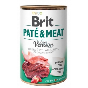 Brit Paté & Meat Zverina s kuraťom čistej masovej paté Kompletné krmivo pre psov 400 g