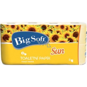 Big Soft Sun toaletný papier 2 vrstvový 200 útržkov 8 kotúčov