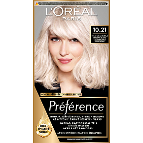 L'oreal Paris Préférence farba na vlasy, Stockholm, veľmi svetlá perlová blond 10.21