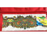 Donau Gimboo školské puzdro so zipsom ornamenty červené 22 x 12 cm