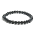 Šungitový náramok elastický prírodný kameň, guľôčka 6 mm / 16 - 17 cm, kameň života