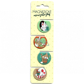 Albi Magnetické minipasce Zábavné mačky, priemer 3 cm 4 ks