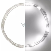 Emos Vianočná nano reťaz strieborná 1,9 m, 20 LED, studená biela + časovač