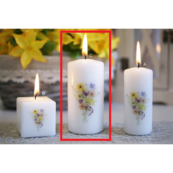 Lima Meadow Blossom biela vonná sviečka valec 50 x 100 mm