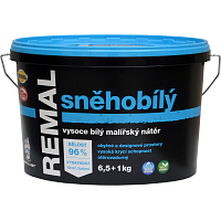 REMAL Snehobiely vysoce biela farba na stenu, 6,5+1 kg