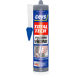 Ceys Total Tech univerzálne lepidlo a tmel, šedý, 290 ml