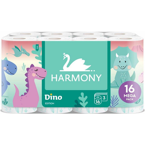 Harmony Kids Dino toaletný papier, 3 vrstvový, 16 rolí