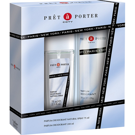 Pret a Porter Original parfumovaný dezodorant sklo pre ženy 75 ml + dezodorant sprej 200 ml, kozmetická sada