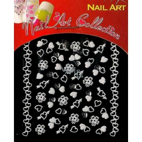 Absolute Cosmetics Nail Art nálepky na nechty s kamienkami NT21W 1 aršík