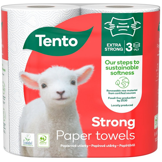 Tieto silné 3-vrstvové papierové uteráky 72 kusov 2 rolky