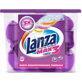 Lanza MAX3 Color gélové kapsule na pranie farebnej bielizne 20 kusov