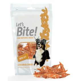 Brit Lets Bite Kurča a syr pásky doplnkové krmivo pre psov 80 g