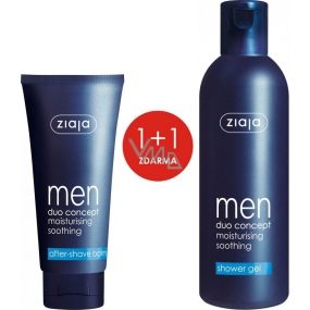 Ziaja Men Duo Concept hydratačný balzam po holení 75 ml + sprchový gél 300 ml, duopack