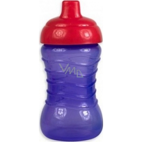 First Steps Spill Proof Sipper Cup 12 + fľaša nekvapkajúci pre deti fialová 310 ml