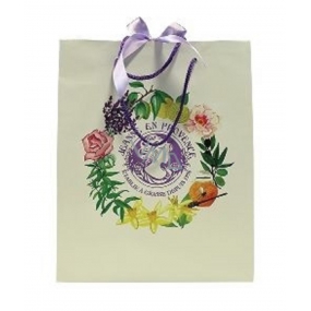 Jeanne en Provence Darčeková papierová taška 14 x 19 cm biela s logom