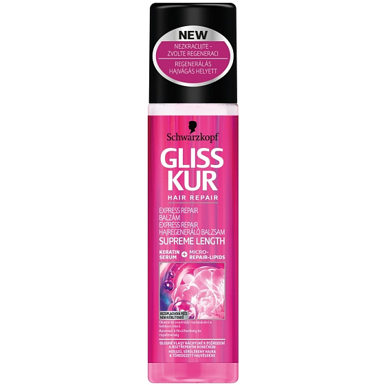 Gliss Kur Express Repair Supreme Length balzam na dlhé vlasy náchylné na poškodenie a rozstrapkaným končekom 200 ml