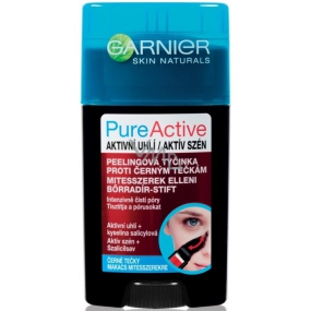 Garnier Pure Active Charcoal Aktívne uhlie peelingová tyčinka proti čiernym bodkám 50 ml