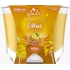 Glade Maxi Sparkling Citrus Sunrise s vôňou citróna, kardamónu a zázvoru vonná sviečka v skle, doba horenia až 52 hodín 224 g