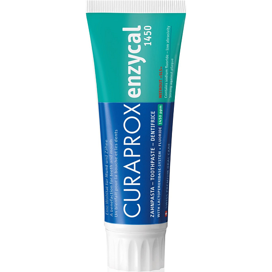 Curaprox Enzycal 1450ppm zubná pasta bez SLS 75 ml
