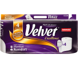 Velvet White Excellence Premium Comfort luxusné toaletný papier 4 vrstvový 8 kusov