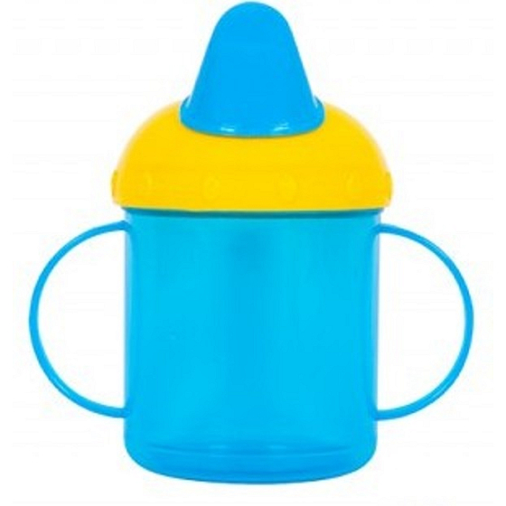 First Steps Hrnček s dvoma uškami modrý 260 ml