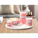 WoodWick Melon & Pink Quartz - Melón a ružový kremeň vonná sviečka s dreveným knôtom a viečkom sklo stredné 275 g