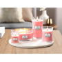 WoodWick Melon & Pink Quartz - Melón a ružový kremeň vonná sviečka s dreveným knôtom a viečkom sklo stredné 275 g