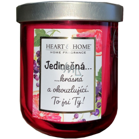 Heart & Home Svieža sójová sviečka s vôňou grapefruitu a čiernych ríbezlí You are unique 110 g