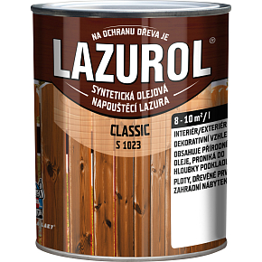 Lazurol Classic S1023 tenkovrstvá lazúra na drevo s obsahom olejov, 0025 sipo, 750 ml