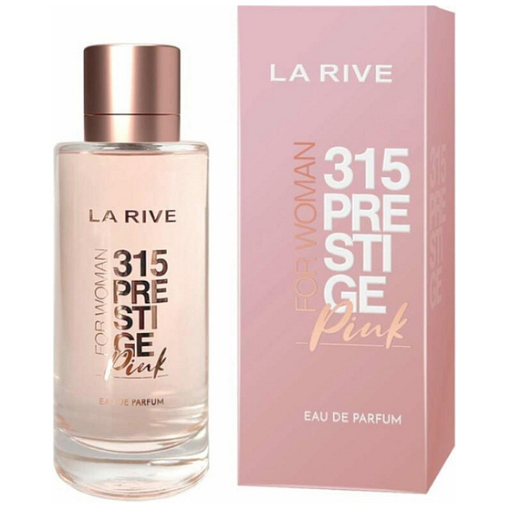 La Rive 315 Prestige Pink parfémovaná voda pro ženy, 100 ml flakon s elegantním designem v růžovém odstínu