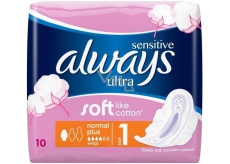 Always Ultra Sensitive Normal Plus intímne vložky 10 kusov