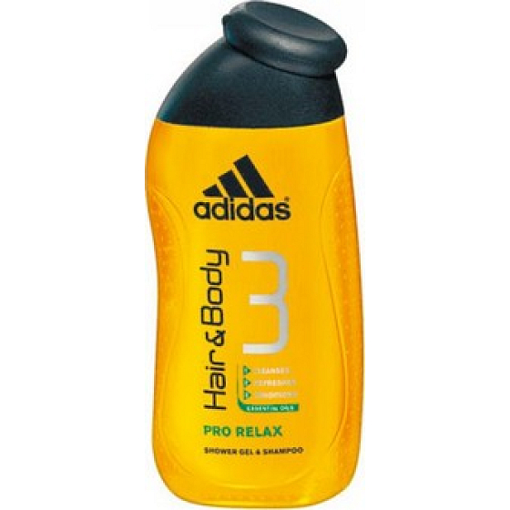 Adidas 3 Pre Relax sprchový gél na telo a vlasy pre mužov 250 ml