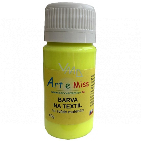 Art e Miss Farba na svetlé textílie 71 Neónová žltá 40 g