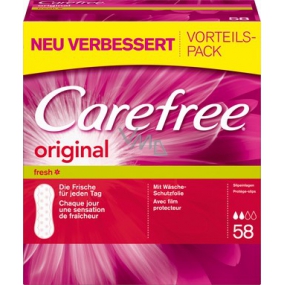 Carefree Original Fresh slipové intímne vložky 58 kusov