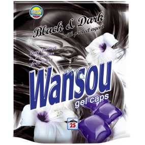 Wansou Black & Dark koncentrované gélové prác kapsule na čierne a tmavé prádlo 25 kusov