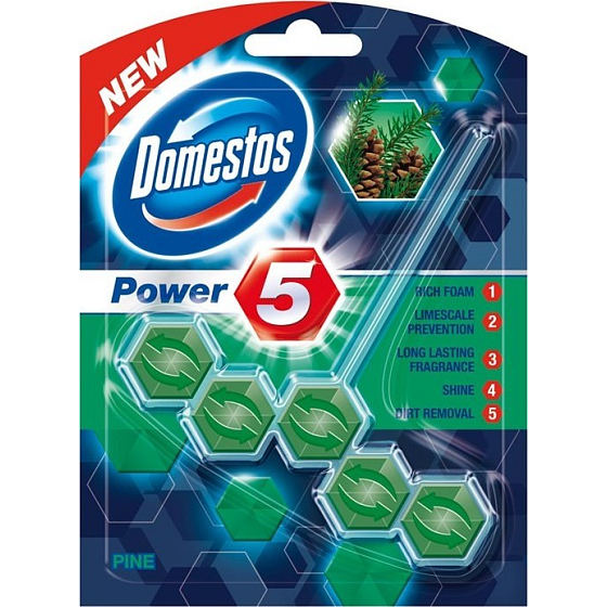 Domestos Power 5 Pine Wc tuhý blok 55 g