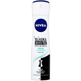 Nivea Black & White Invisible Fresh antiperspirant dezodorant sprej pre ženy 150 ml