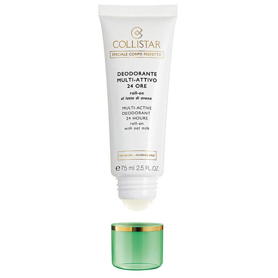 Collistar Multi-aktívny s ovseným mliekom 24h guličkový antiperspirant dezodorant roll-on pre ženy - bez alkoholu 75 ml
