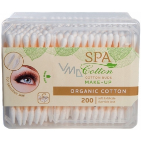 Spa Cotton Bavlna Make-up vatové tyčinky na odstránenie make-upu v krabičke 200 kusov