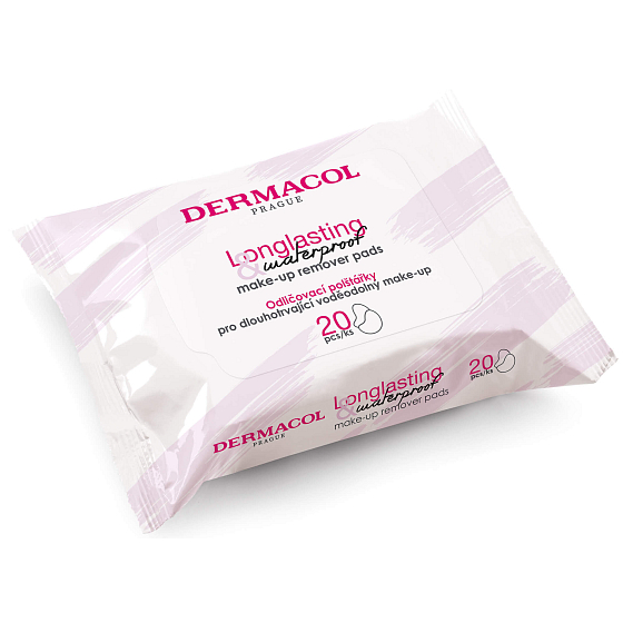 Dermacol Cleansing odličovacie vankúšiky na vodeodolný make-up 20 kusov