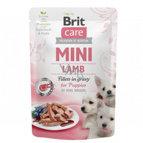 Brit Care Mini Puppy Lamb Fillets In Gravy kompletné superprémiové krmivo pre šteniatka mini plemien kapsička 85 g
