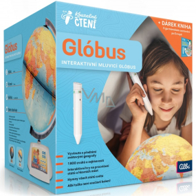 Interaktívny hovoriaci glóbus Albi Magic Reading 2.0, viac ako 1800 zvukových stôp a drobností + darček Európa na tanieri, vek 6+